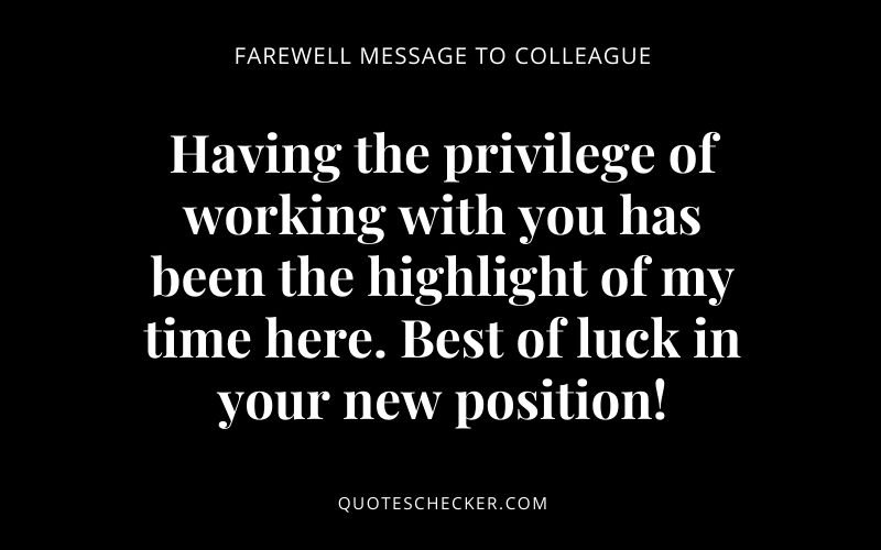 Farewell Message To Colleague Leaving The Company | QuotesChecker