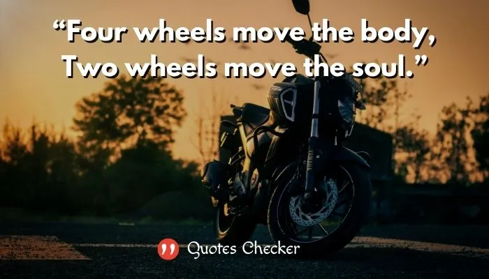 Image with a quote on bike love quotes