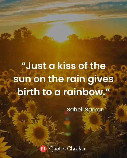 kissed by sun quote